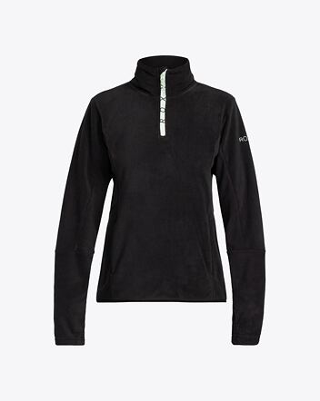 Dámská fleece mikina Roxy Sayna Half Zip, True Black