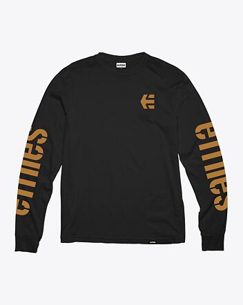 Pánské tričko Etnies Icon L/S, Black/Gum