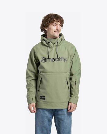 Pánská softshell bunda Meatfly Jax, Olive / Black