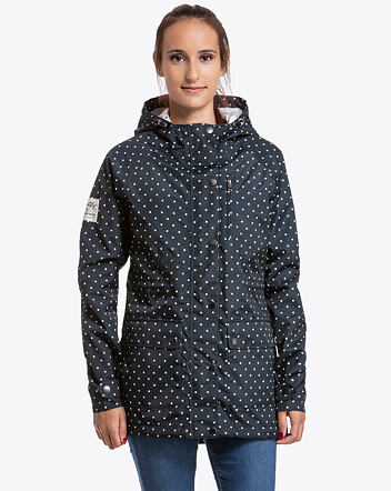 Dámská street bunda  Meatfly Xita Windbreaker, E - Black Dot