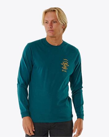 Pánské tričko Rip Curl Search Icon L/S, Blue Green