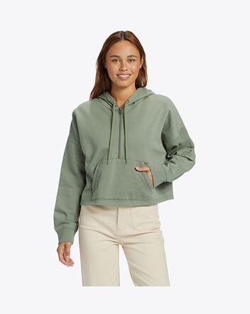 Dámská mikina Roxy Drakes Cove Half Zip, Agave Green